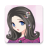 Cute girl dress up icon
