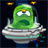 Alien funny fly icon