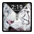 Zipper Lock Screen White Tiger icon