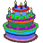 cake coloring book icon