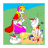 Coloring Princess girl icon