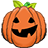 Crazy pumpkin icon