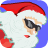 Snowboarding Santa icon