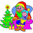 Christmas coloring book icon