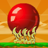 Red ball on fire icon