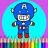 Coloring Captain Kids America icon