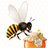 A bee in honeycomb icon