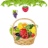 Basket fruit icon