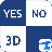 Don't Click White 3D icon