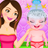 Lovely mom and baby care icon