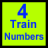 4 Train numbers icon
