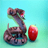 Game snake and apple icon