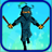 Ninja jump - Flying head style icon