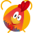 Rooster alarm clock icon