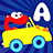 Alphabet car game for kids icon