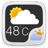 Widget Black Transparent Style GO Weather EX icon