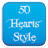 50 Hearts Fonts Style icon