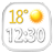 Transparent Weather and Clock icon