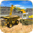 Heavy Excavator Crane 3D icon