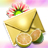 Match fruits and flowers icon