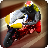 Motorbike traffic Burn icon