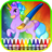Ponys and Unicorns Coloring Book icon