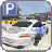 Racing car parking icon