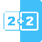 Two by two number puzzle game version 2.0