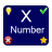 X Number icon