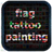 flag tattoo painting icon