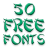 Free Fonts 50 Pack 7 icon