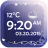 Digital Clock With Weather icon