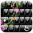 Theme x TouchPal Glass Black Flowers icon