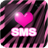 Pink zebra wallpaper SMS theme icon