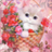 Cat In Floral Basket Live Wallpaper icon