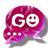 GO SMS Theme Pink Dark Star icon