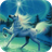 Horse and the northern lights icon