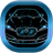 Neon Blue Race Cars Go Keyboard icon