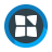 Half-Blue Next Theme icon