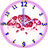 Pink Diamonds Analog Clock icon
