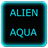 Alien Abstract Aqua Keyboard Skin version 1