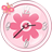 Cute Pink Analog Clock icon