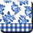 Blue Gingham and Rose icon