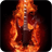 Fiery guitar icon