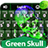 GO Keyboard Green Skull Theme version 2.2