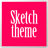 Theme sketch pink Go Launcher EX 1.0.0