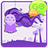 GO SMS Purple Girl Theme icon