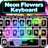 Neon Flowers Keyboard Theme icon