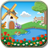 Spring landscape icon