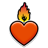 Valentine's Heart on Fire icon